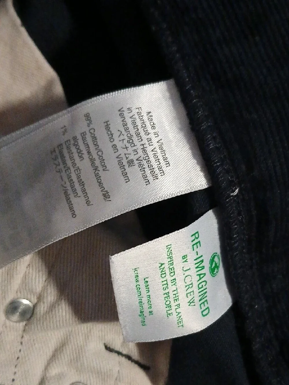 J.Crew Navy Corduroy Pants W31 L32 Style 484 Cotton Stretch Men